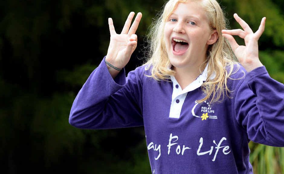 Elizabeth Isaac,11, of Alstonville lost an index finger after being diagnosed with a rare form of cancer. Elizabeth will take part in Relay for Life. Elizabeth Isaac,11, of Alstonville lost an index finger after being diagnosed with a rare form of cancer. Elizabeth will take part in Relay for Life.